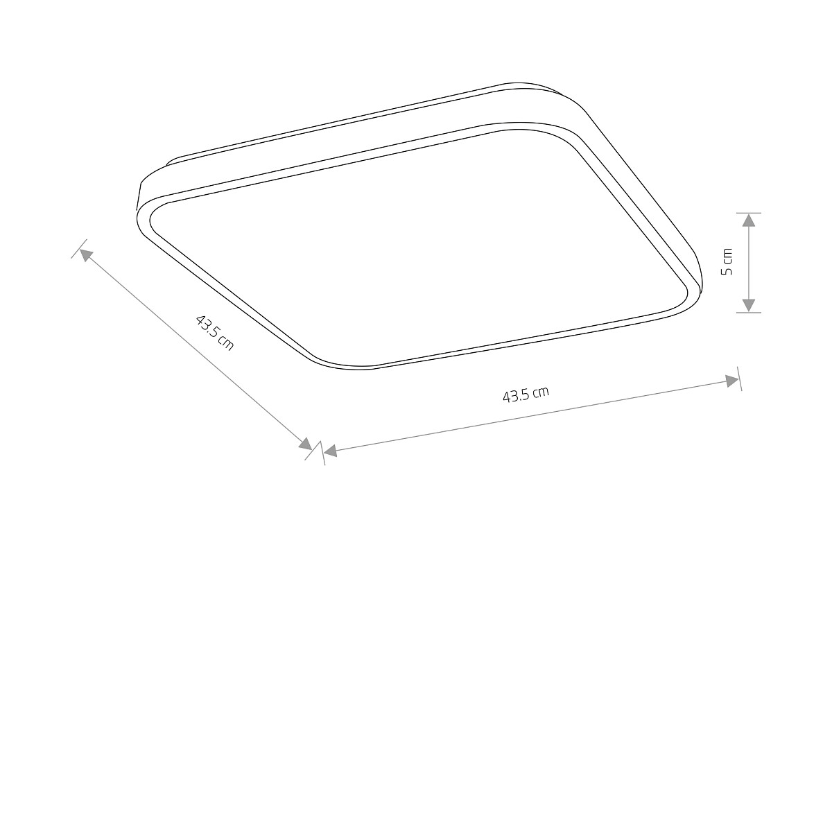 AGNES SQUARE LED PRO white M 3000K 10991 Nowodvorski