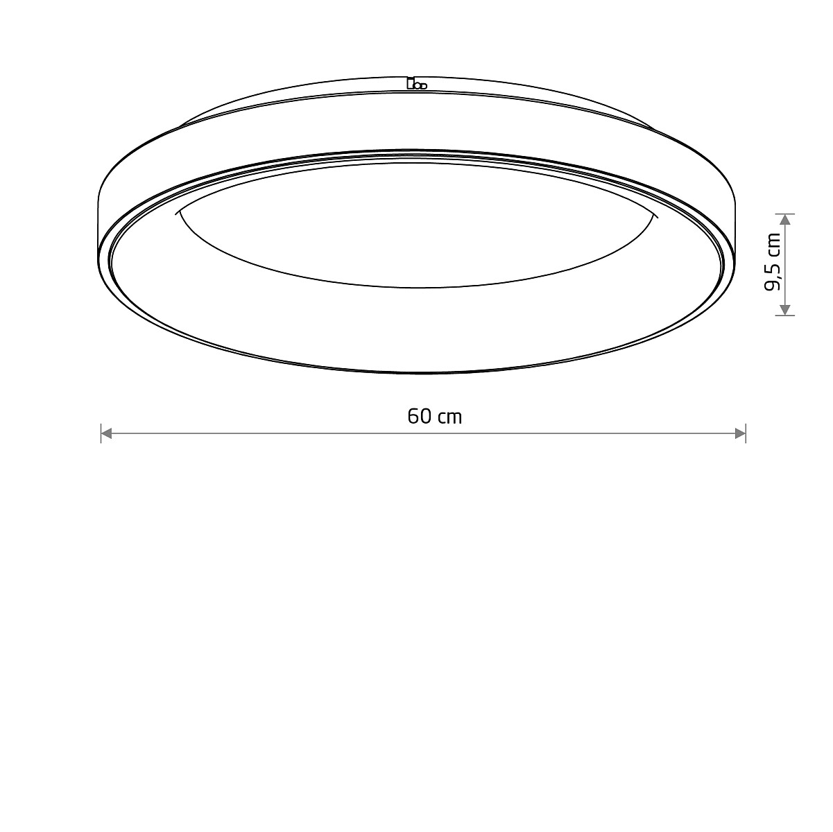 NIKKI ROUND LED black 60W 4000K 11212 Nowodvorski