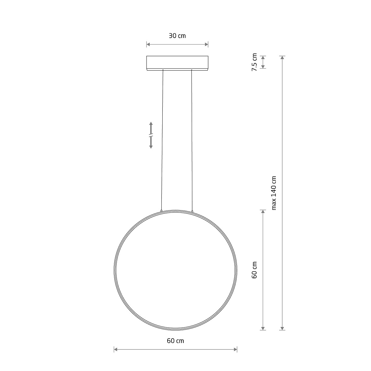 CIRCOLO LED white M 3000K 11605 Nowodvorski