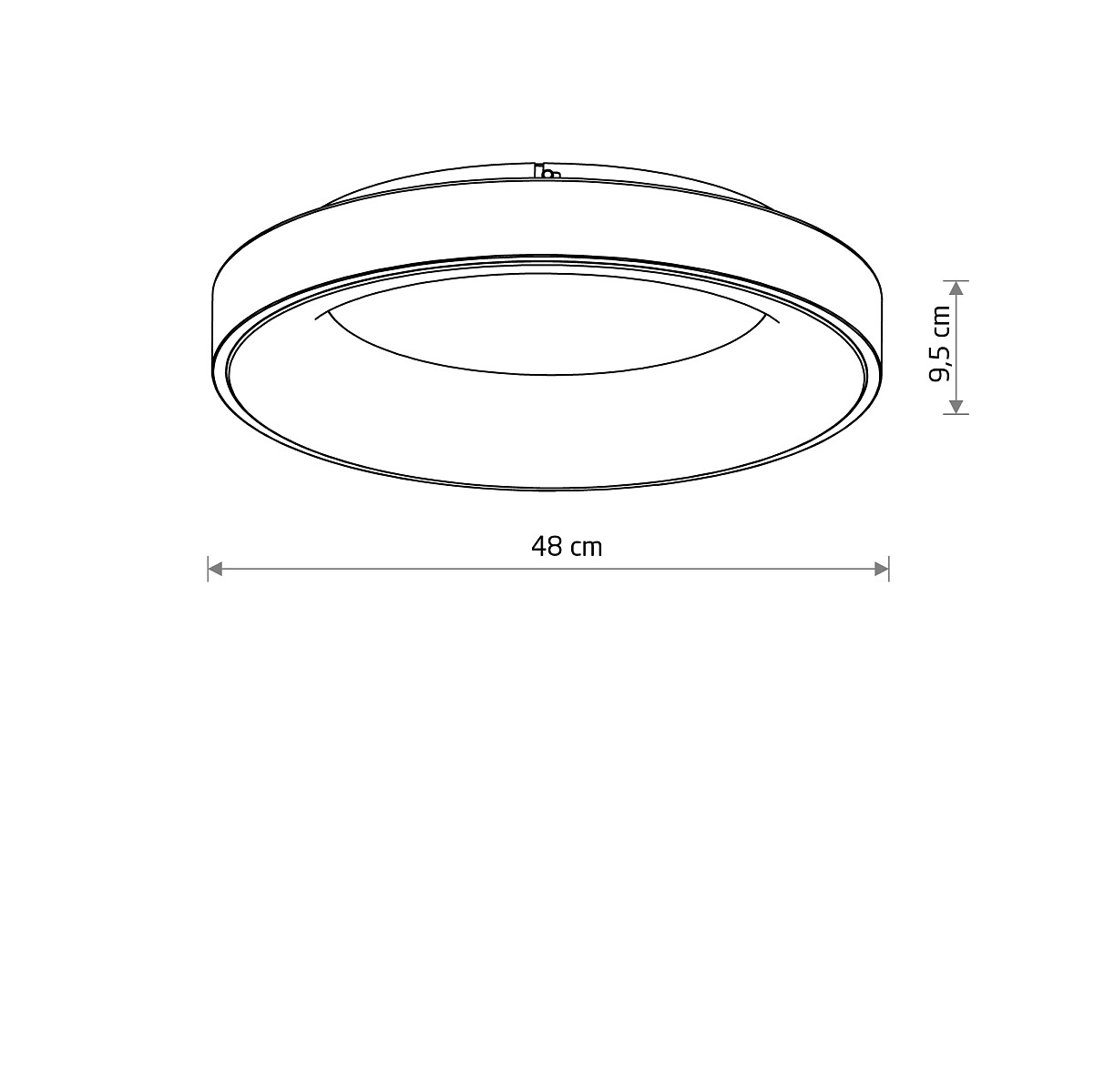 NIKKI ROUND LED black 48W 4000K 11211 Nowodvorski